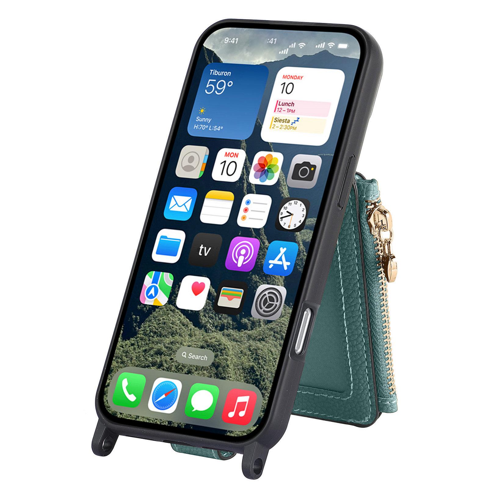 For iPhone 16 Pro Case Card Holder Kickstand Leather Back Cover with Shoulder Strap Light Grey
For iPhone 16 Pro Case Card Holder Kickstand Leather Back Cover with Shoulder Strap Light Grey