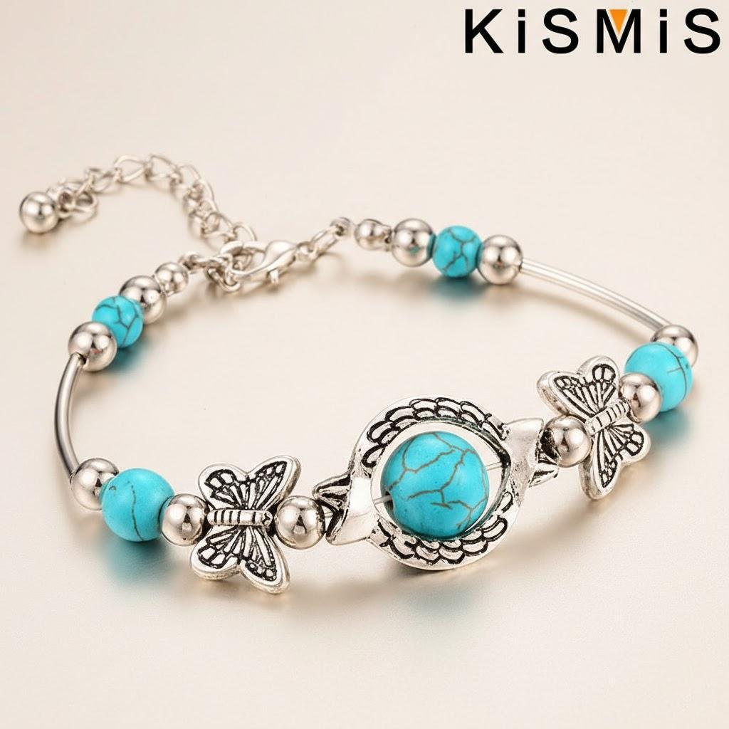 Bohemian Turquoise Beads Butterfly Adjustable Wrist Chain Women Girls Fashion Jewelry Accessory срібний
Bohemian Turquoise Beads Butterfly Adjustable Wrist Chain Women Girls Fashion Jewelry Accessory срібний