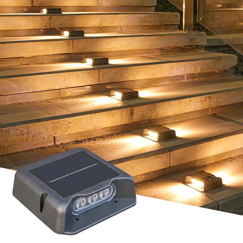 6-LED Solar Deck Light Dual-Side Lighting Walkway Stair Step Pathway LED Lamp White Light
6-LED Solar Deck Light Dual-Side Lighting Walkway Stair Step Pathway LED Lamp White Light