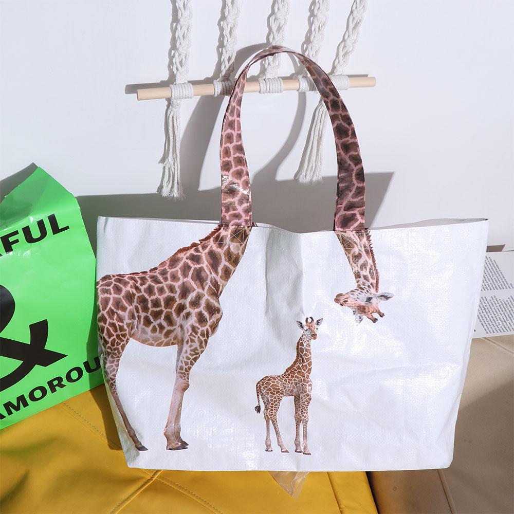 Shoulder Pouch Giraffe Shopping Bag Creative Woven Bag Grocery Storage Eco Bag Travel
Shoulder Pouch Giraffe Shopping Bag Creative Woven Bag Grocery Storage Eco Bag Travel