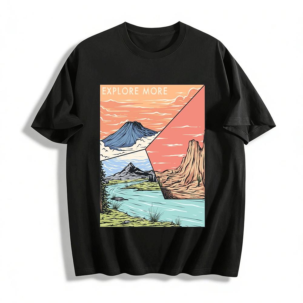 Explore More Outdoor Landscape Volcano River Desert Print Tees Pure cotton T-shirt XXS
Explore More Outdoor Landscape Volcano River Desert Print Tees Pure cotton T-shirt XXS