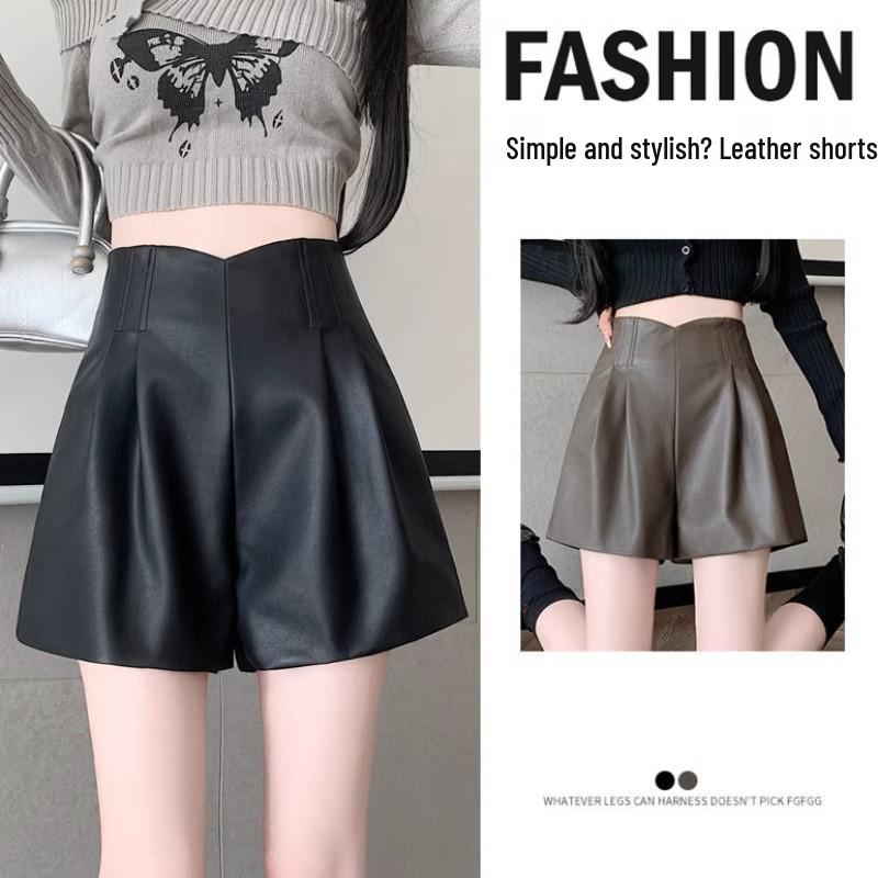 Women s Black PU Leather Wide-Leg Pants Shorts - High Waist, Loose Fit, Slimming, Petite, for Spring and Autumn 2024. L чёрный
Women s Black PU Leather Wide-Leg Pants Shorts - High Waist, Loose Fit, Slimming, Petite, for Spring and Autumn 2024. L чёрный