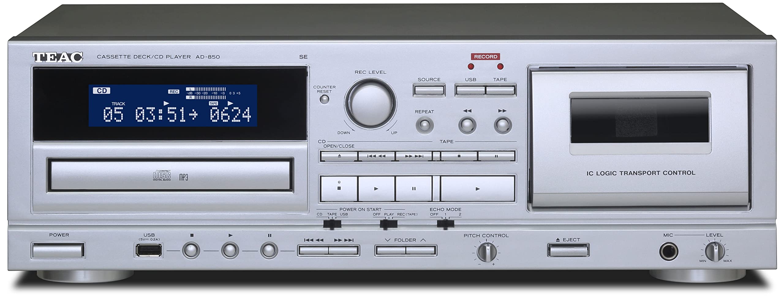 TEAC Касетний програвач USB-пам ять Мікрофон Вхід Касета Дубляж Ехо Караоке Оцифровка MP3 Конвертація AD-850-SE/S Дека/CD Запис/Відтворення
TEAC Касетний програвач USB-пам ять Мікрофон Вхід Касета Дубляж Ехо Караоке Оцифровка MP3 Конвертація AD-850-SE/S Дека/CD Запис/Відтворення