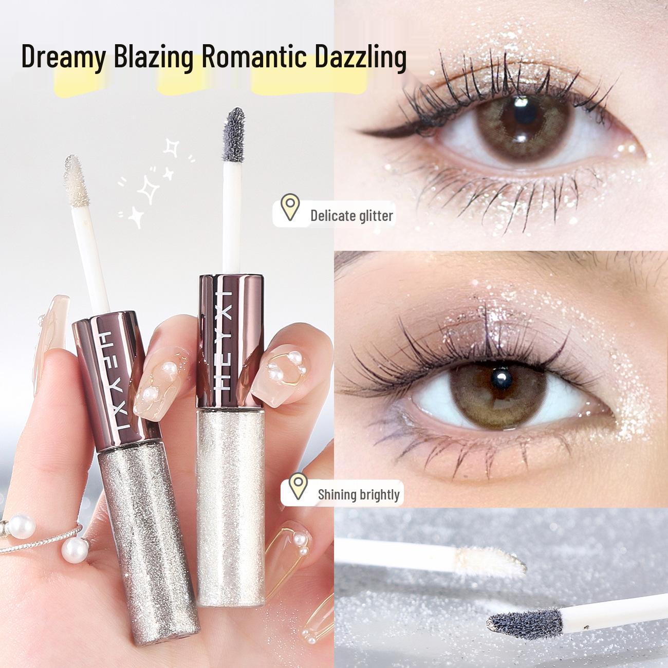 HEYXI Han Yuanyi Galaxy Dual-Tip Liquid Eyeshadow: Crushed Diamond Shimmer & Under-Eye Highlight.
HEYXI Han Yuanyi Galaxy Dual-Tip Liquid Eyeshadow: Crushed Diamond Shimmer & Under-Eye Highlight.