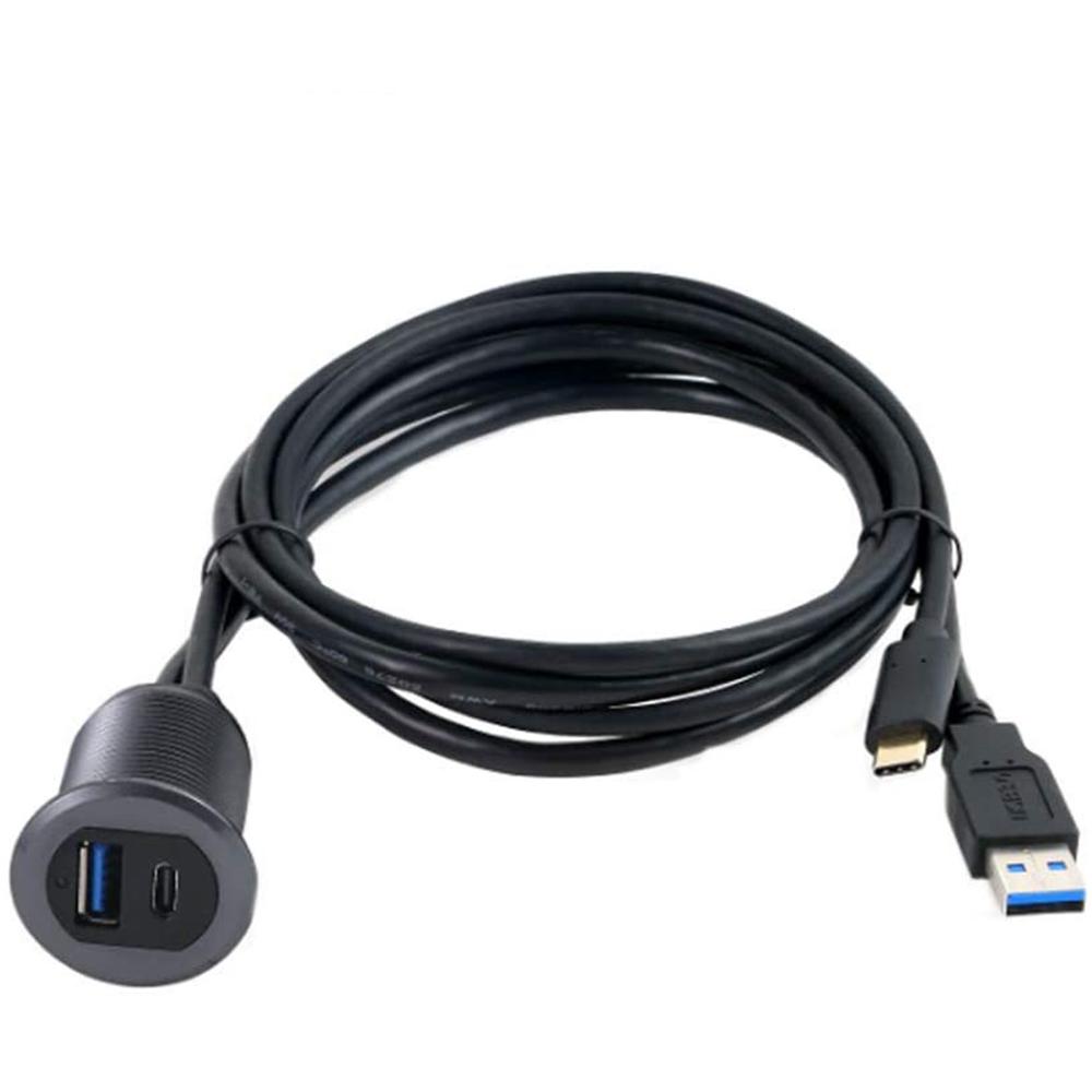 2m USB 3.0 A USB 3.1 C Male to Female Extension Cable Aluminum Alloy Adaptor Cord Dashboard Waterproof Data Cable with Light for Car Motorcycle Boat Type A
2m USB 3.0 A USB 3.1 C Male to Female Extension Cable Aluminum Alloy Adaptor Cord Dashboard Waterproof Data Cable with Light for Car Motorcycle Boat Type A