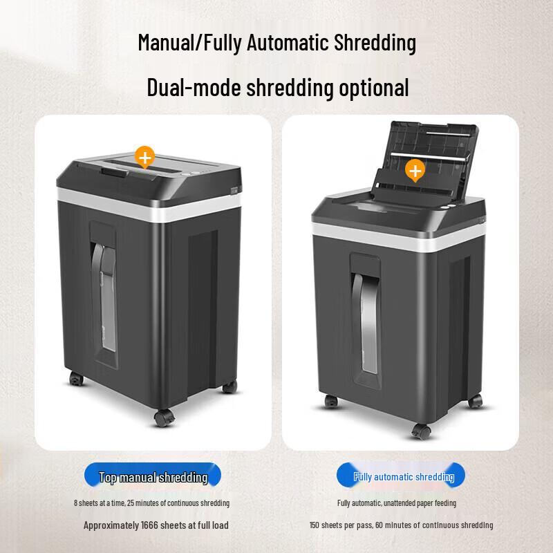 Comi A8150 Automatic Commercial Shredder, 150-Sheet, 5-Level Security CN plug (adapter included)
Comi A8150 Automatic Commercial Shredder, 150-Sheet, 5-Level Security CN plug (adapter included)