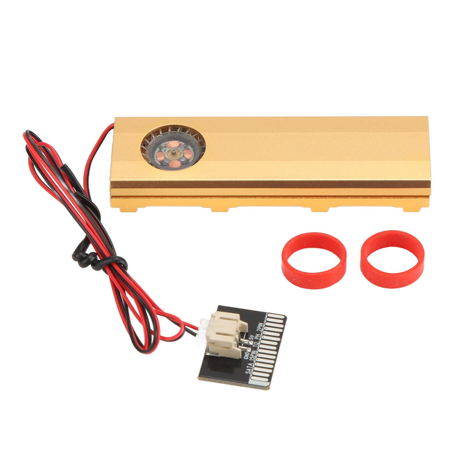 M.2 NGFF NVME SSD Heatsink Quadruple Heat Dissipation 5V Fan SATA Port Power Supply SSD Cooler Gold золотий
M.2 NGFF NVME SSD Heatsink Quadruple Heat Dissipation 5V Fan SATA Port Power Supply SSD Cooler Gold золотий