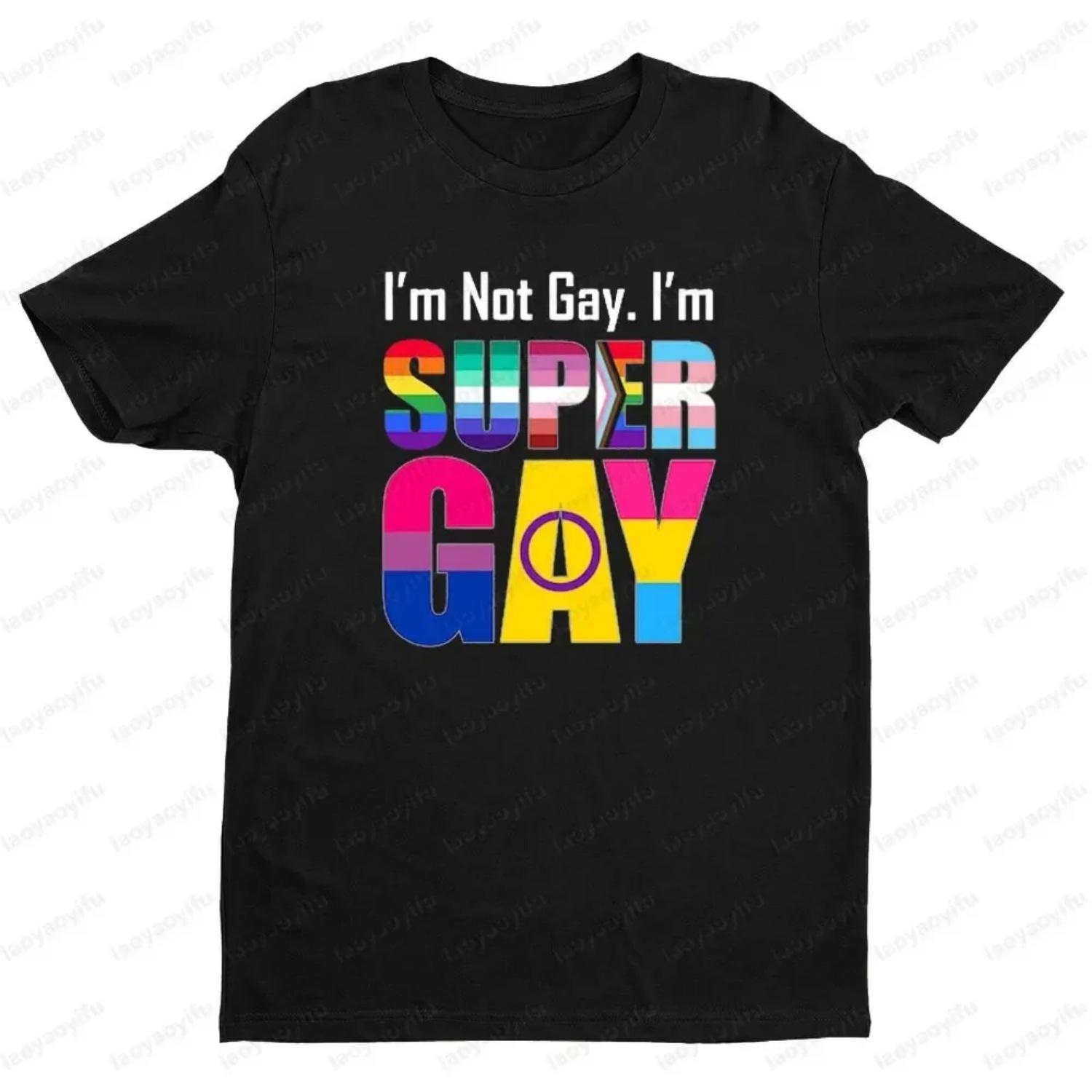 I m Not Gay I m Super Gay T-shirt Funny LGBTQ Equal Rights Shirt Men Women Unisex Casual Summer Round Neck Short Sleeve XXXXXL
I m Not Gay I m Super Gay T-shirt Funny LGBTQ Equal Rights Shirt Men Women Unisex Casual Summer Round Neck Short Sleeve XXXXXL