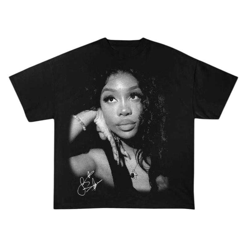 Unisex Halftone Portrait SZA TShirt Premium Cotton Crew Neck Short Sleeve Oversized Hip Hop Streetwear Fashion Graphic Tee M
Unisex Halftone Portrait SZA TShirt Premium Cotton Crew Neck Short Sleeve Oversized Hip Hop Streetwear Fashion Graphic Tee M