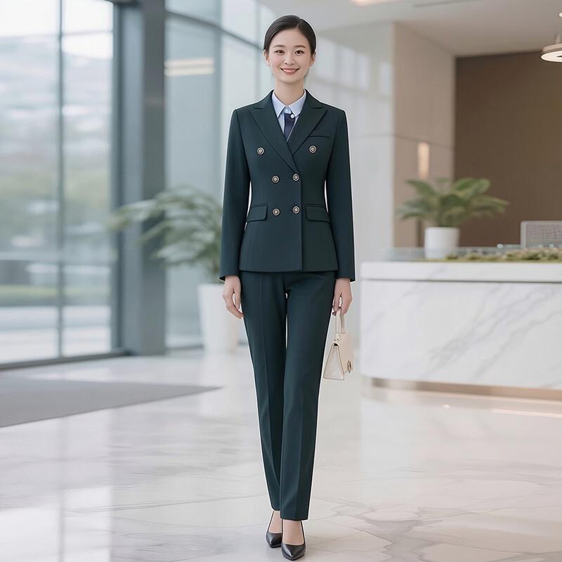 Troeman Women s Double-Breasted Wrinkle-Free Business Suit Set L
Troeman Women s Double-Breasted Wrinkle-Free Business Suit Set L