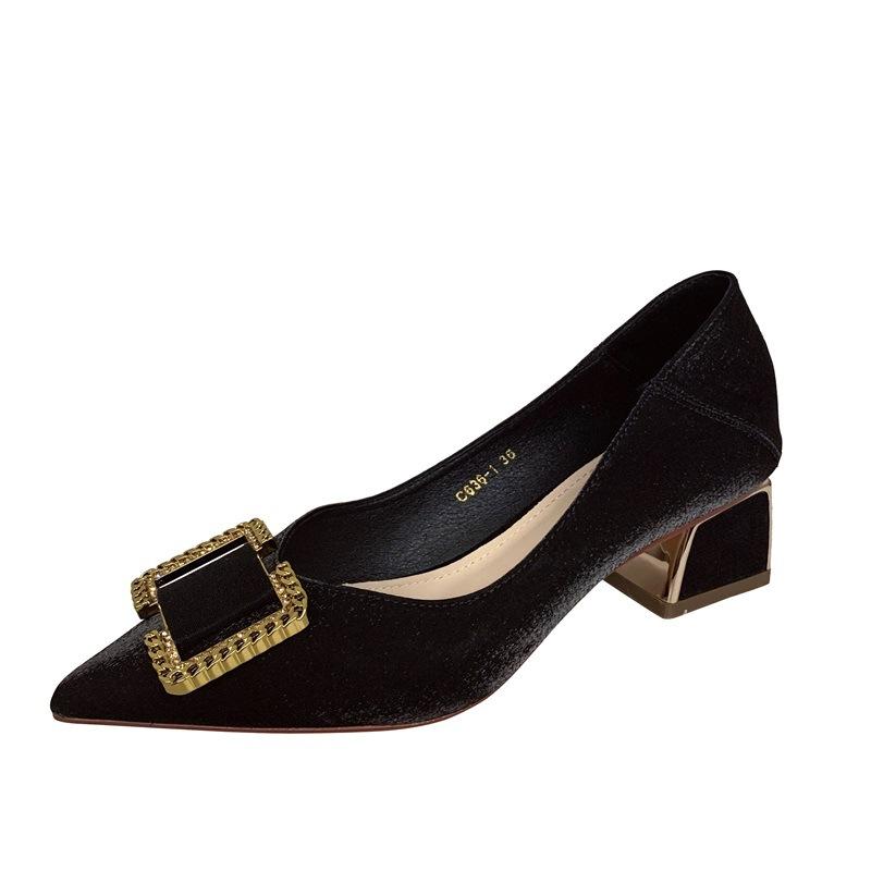 Корейская версия туфель-лодочек на высоком каблуке с острым носком и металлической пряжкой, новинка весны и лета 2025 года, элегантные женские туфли на среднем толстом каблуке с мелким вырезом 34 чёрный
Корейская версия туфель-лодочек на высоком каблуке с острым носком и металлической пряжкой, новинка весны и лета 2025 года, элегантные женские туфли на среднем толстом каблуке с мелким вырезом 34 чёрный