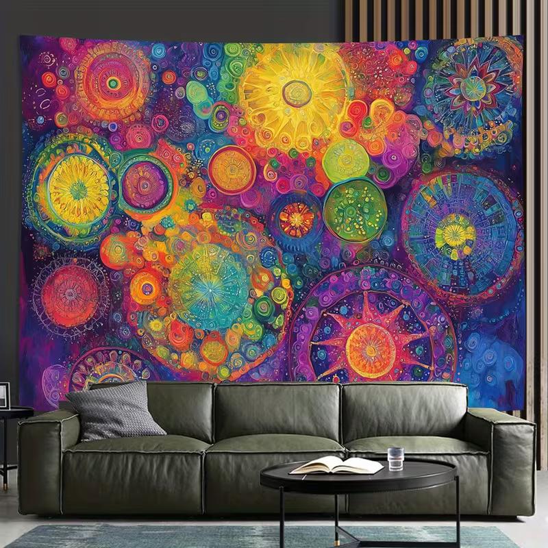 2D Flat Printed Abstract Circle Art Tapestry for Aesthetic Live Streaming 47.2x31.5inch/120*80cm
2D Flat Printed Abstract Circle Art Tapestry for Aesthetic Live Streaming 47.2x31.5inch/120*80cm