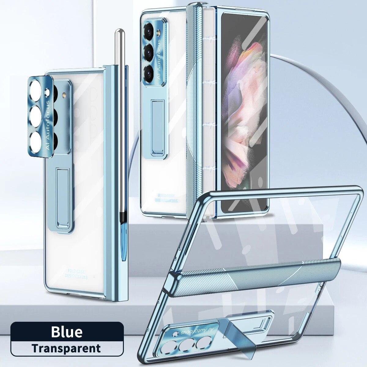 Прозрачный чехол для Samsung Galaxy Z Fold 3 4 5, магнитный с S-ручкой, закаленная пленка, защитный чехол-подставка For Galaxy Z Fold 5 синий
Прозрачный чехол для Samsung Galaxy Z Fold 3 4 5, магнитный с S-ручкой, закаленная пленка, защитный чехол-подставка For Galaxy Z Fold 5 синий