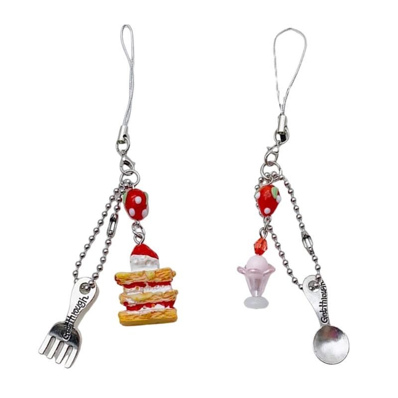 Cake Ice Cream Spoon Fork Phone Charm Straps Key Hangings Pendant Bag Decoration 1
Cake Ice Cream Spoon Fork Phone Charm Straps Key Hangings Pendant Bag Decoration 1