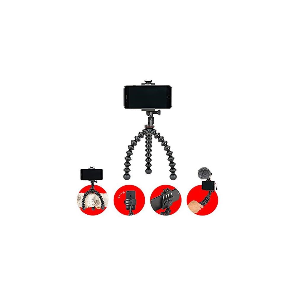 JOBY Smartphone Tripod Mini Tripod Gorillapod Grip Tight PRO2 Flexible Tripod iPhone Tripod Light Attachable Selfie Outdoor Camping Remote Pro чорний
JOBY Smartphone Tripod Mini Tripod Gorillapod Grip Tight PRO2 Flexible Tripod iPhone Tripod Light Attachable Selfie Outdoor Camping Remote Pro чорний