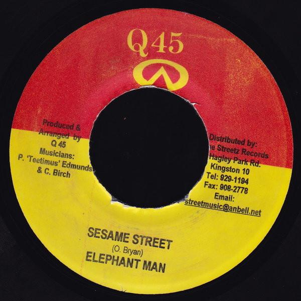 7inch Record ELEPHANT MAN - Sesame Street NONE Q45 2004 Jamaica Reggae, Ska & Dub Used
7inch Record ELEPHANT MAN - Sesame Street NONE Q45 2004 Jamaica Reggae, Ska & Dub Used