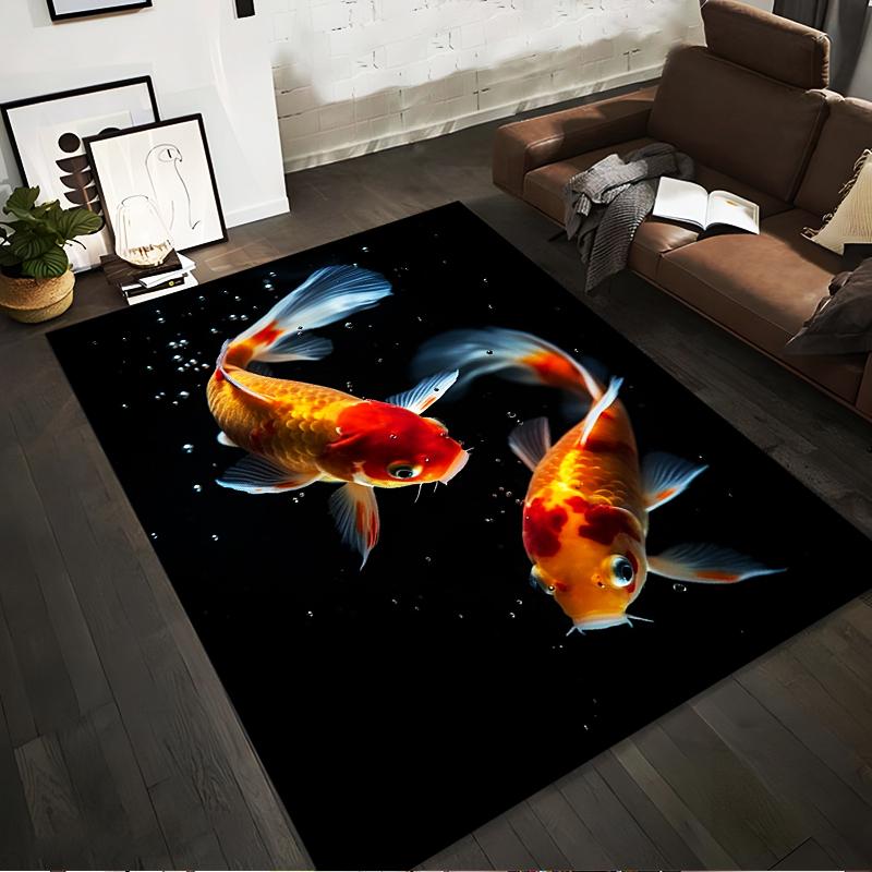 Colorful Koi Fish Black Carpet for Living Room or Bedroom Decor Suitable for use as an anti-slip for living room bedroom sofas 40x60cm( 15x23in )
Colorful Koi Fish Black Carpet for Living Room or Bedroom Decor Suitable for use as an anti-slip for living room bedroom sofas 40x60cm( 15x23in )