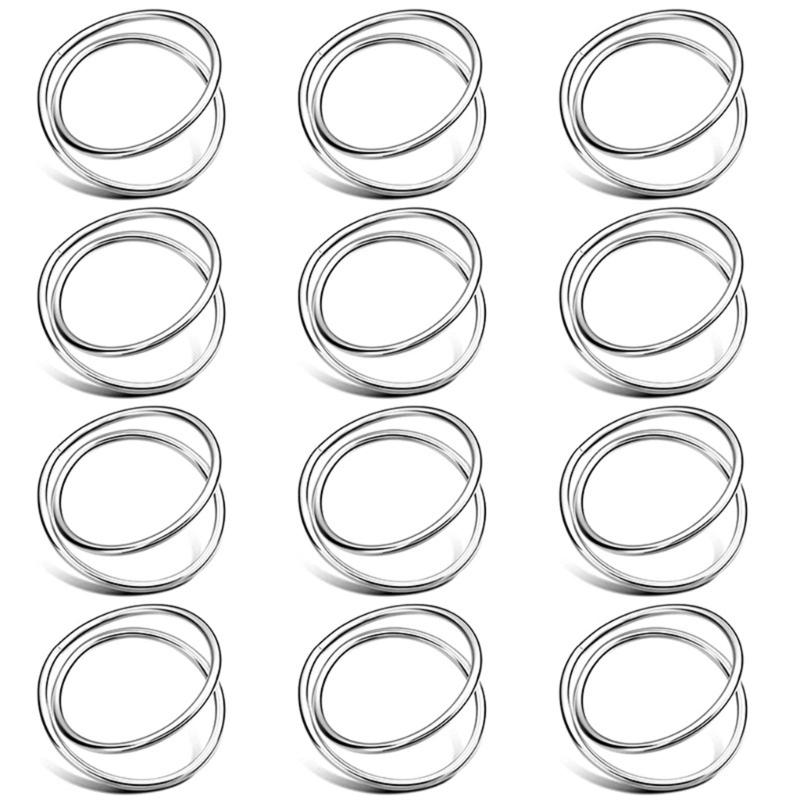 12 шт. Простые двойные кольца-держатели для салфеток, элегантные держатели для салфеток, украшение для домашнего обеденного стола для рождественской вечеринки серебряный
12 шт. Простые двойные кольца-держатели для салфеток, элегантные держатели для салфеток, украшение для домашнего обеденного стола для рождественской вечеринки серебряный