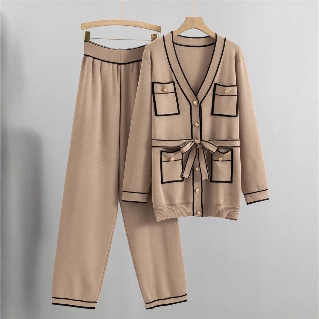 European & American Casual Autumn Knitted Cardigan & Wide-Leg Pants Women s Two-Piece Set XX-Large
European & American Casual Autumn Knitted Cardigan & Wide-Leg Pants Women s Two-Piece Set XX-Large