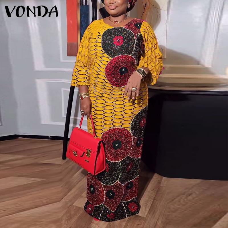 VONDA Женское свободное длинное платье большого размера с круглым вырезом и рукавами 3/4 с принтом
VONDA Женское свободное длинное платье большого размера с круглым вырезом и рукавами 3/4 с принтом