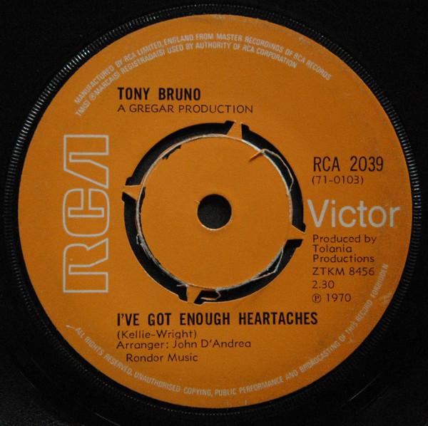 7-дюймовая пластинка TONY BRUNO Ive Got Enough Heartaches RCA2039 RCA Victor 1970 UK Rock Б/у
7-дюймовая пластинка TONY BRUNO Ive Got Enough Heartaches RCA2039 RCA Victor 1970 UK Rock Б/у