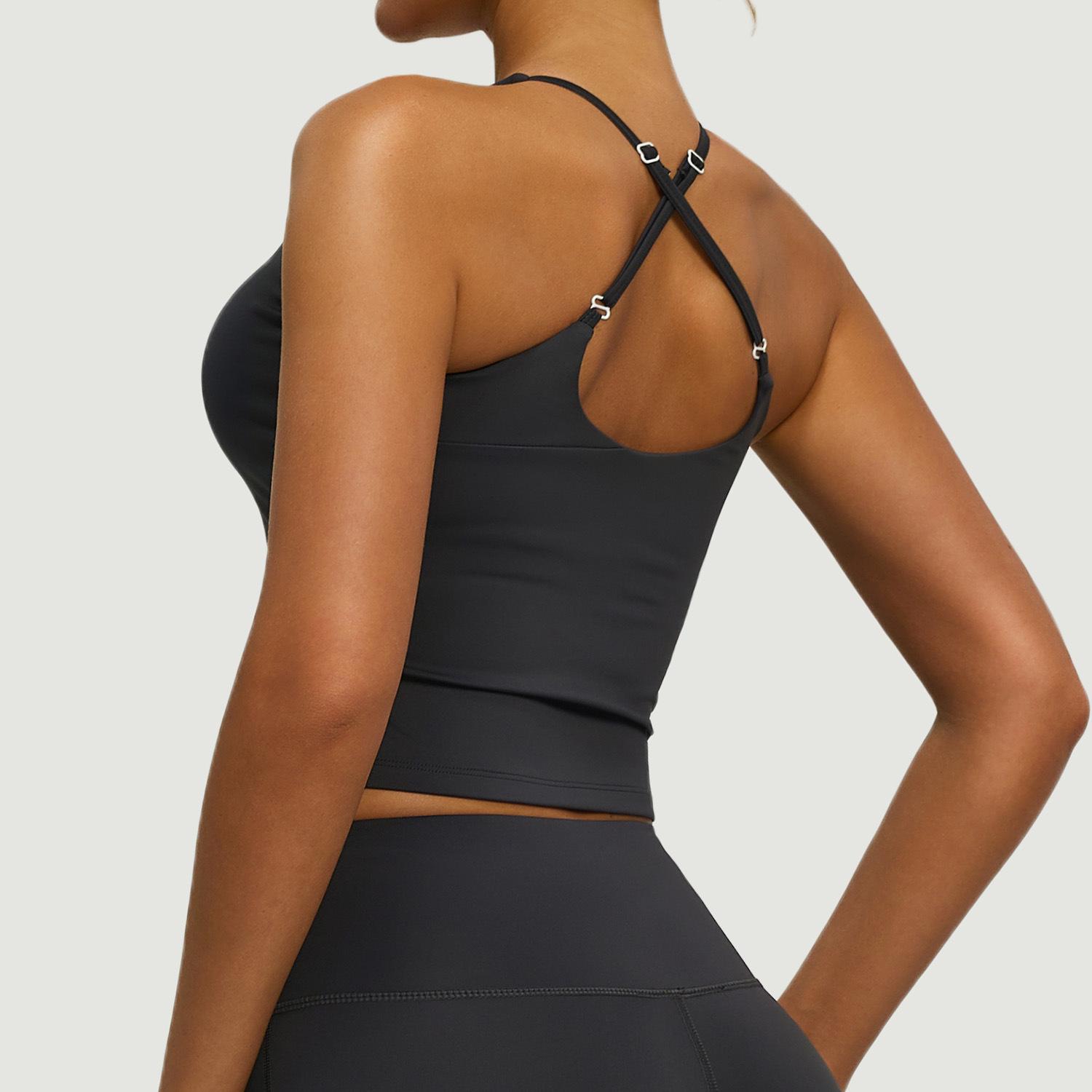 Women s Cross Back Strappy Yoga Tank Top with Built-in Sports Bra Medium
Women s Cross Back Strappy Yoga Tank Top with Built-in Sports Bra Medium