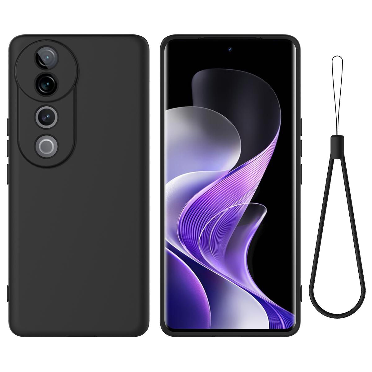 For vivo T3 Ultra 5G Case Liquid Silicone Anti-Scratch Phone Cover with Hand Strap Black
For vivo T3 Ultra 5G Case Liquid Silicone Anti-Scratch Phone Cover with Hand Strap Black