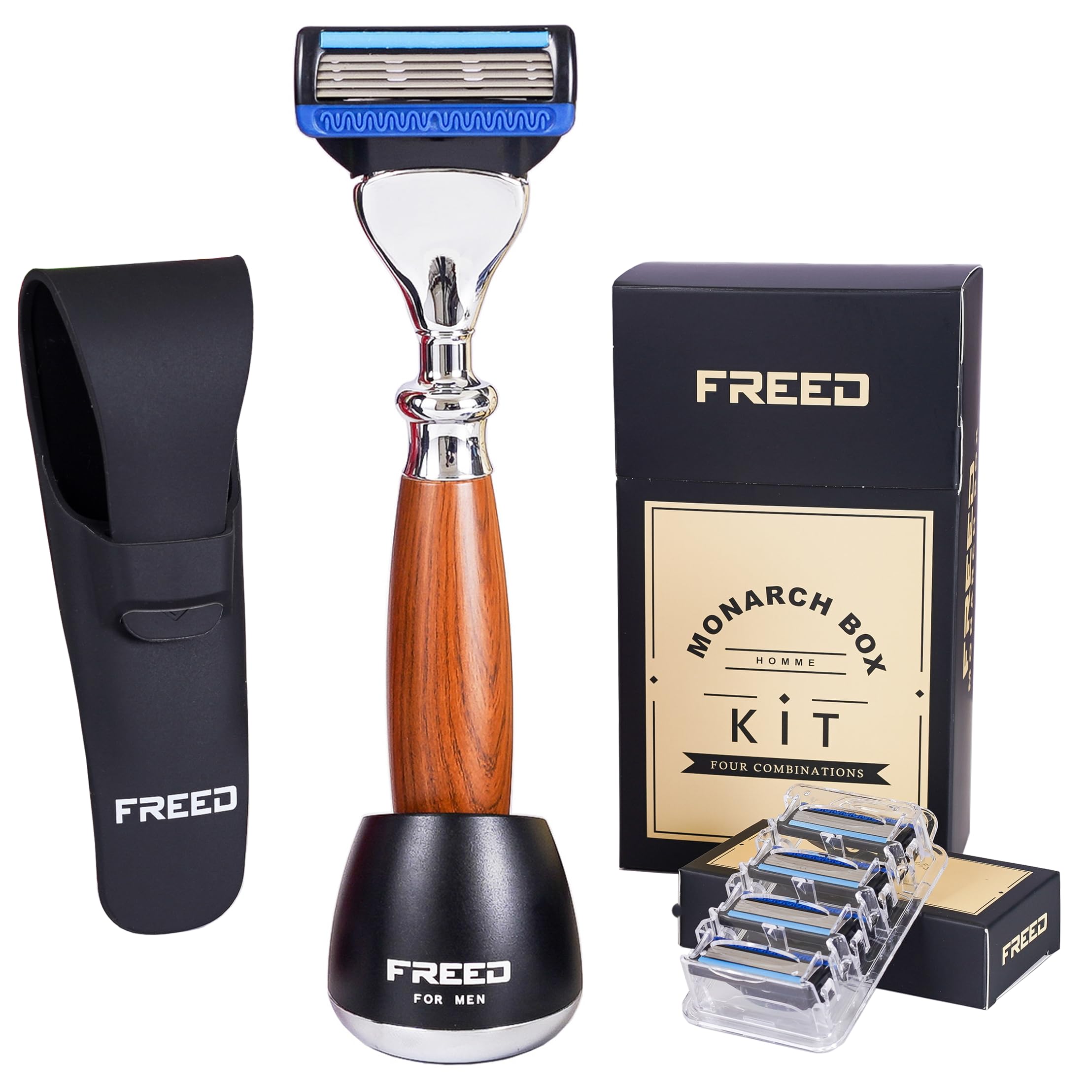 Подарочная коробка для бритвы FREED из алюминиевого сплава, что входит в подарочный набор: силиконовый дорожный чехол для хранения, 5 сменных лезвий, идеально в качестве подарка на день рождения
Подарочная коробка для бритвы FREED из алюминиевого сплава, что входит в подарочный набор: силиконовый дорожный чехол для хранения, 5 сменных лезвий, идеально в качестве подарка на день рождения