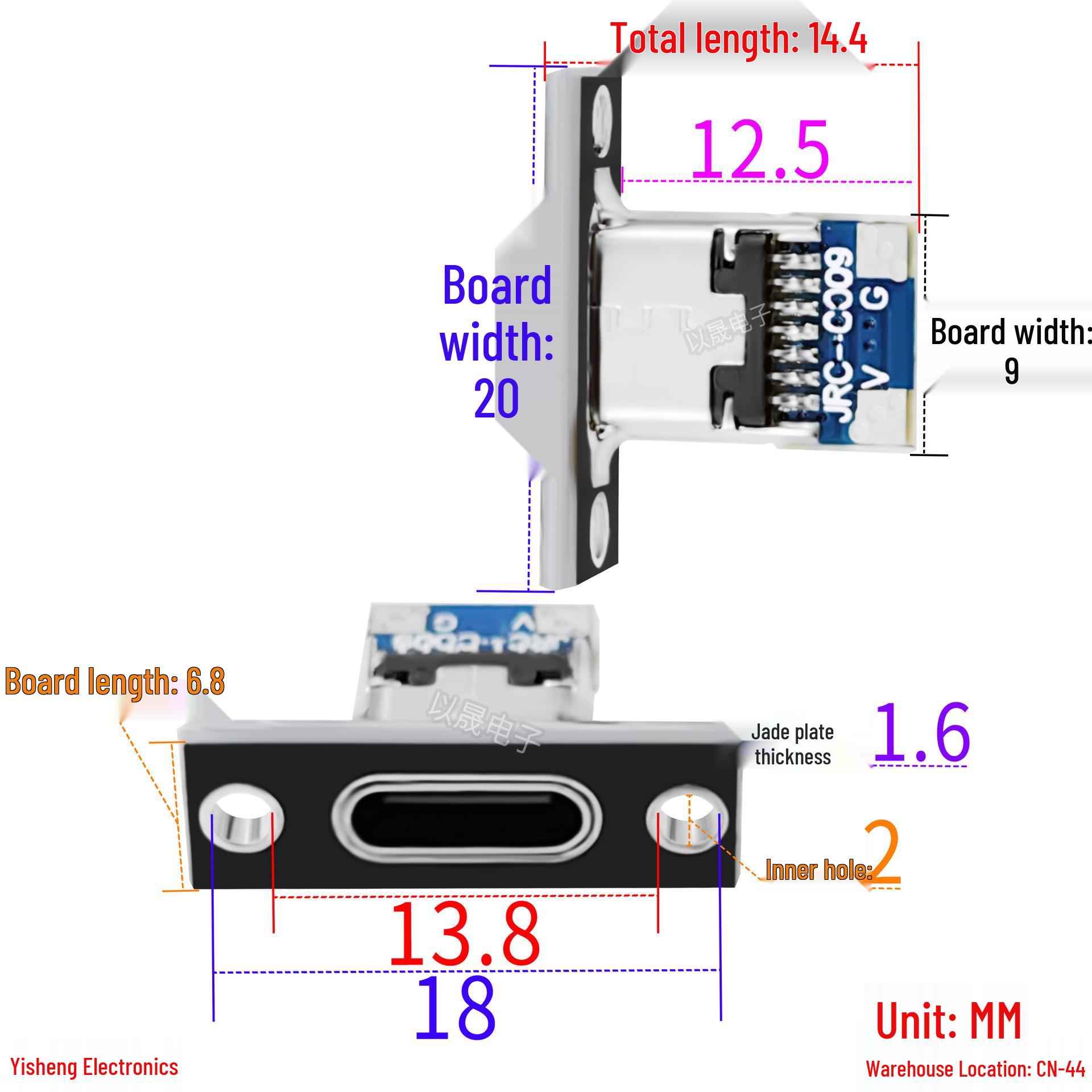 Black TYPE-C Female Socket Connector for DIY Charging Mods and Small Appliances
Black TYPE-C Female Socket Connector for DIY Charging Mods and Small Appliances