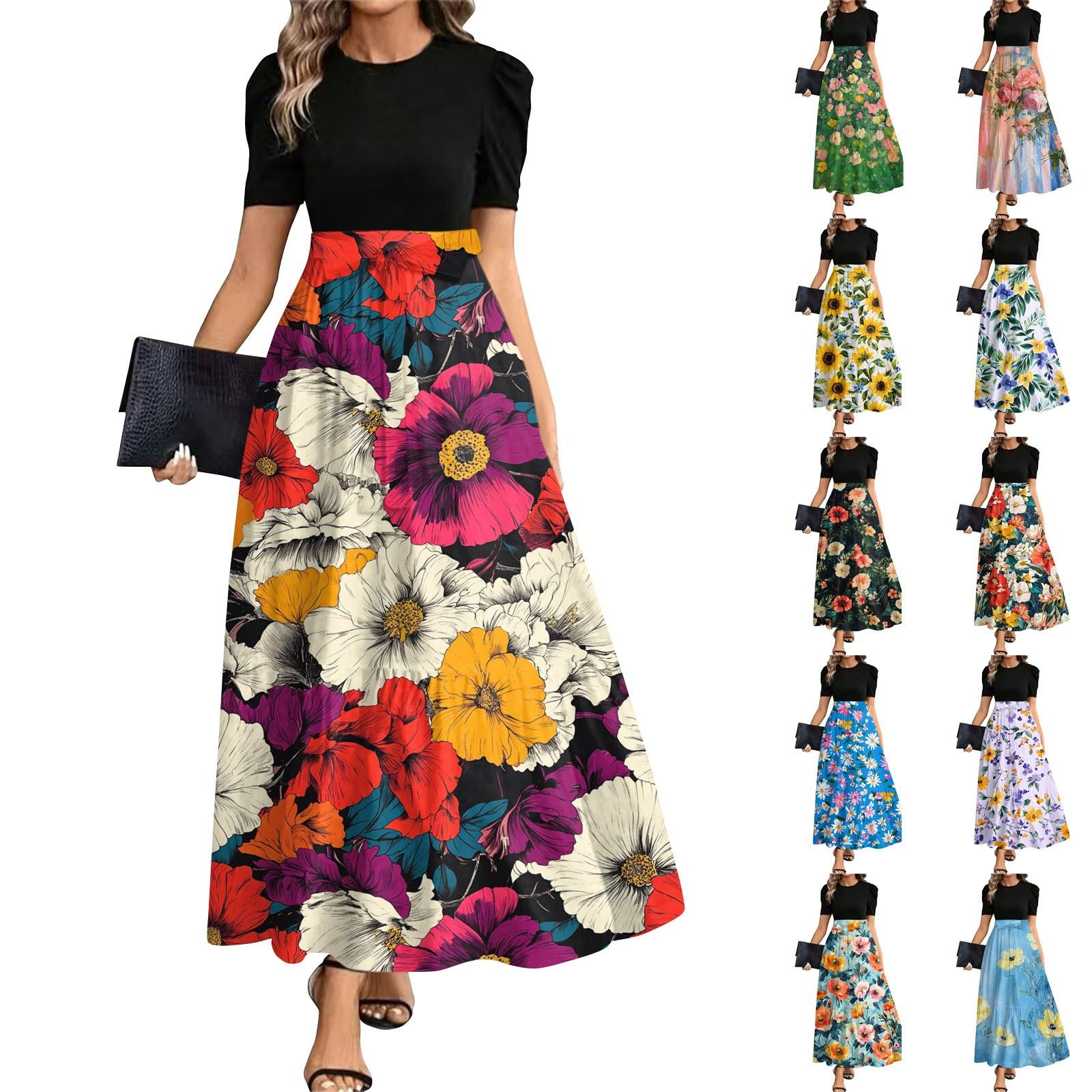 Women s Fashionable Casual Belt Short Sleeved Round Neck Print Elegant Temperament Dress XXL
Women s Fashionable Casual Belt Short Sleeved Round Neck Print Elegant Temperament Dress XXL