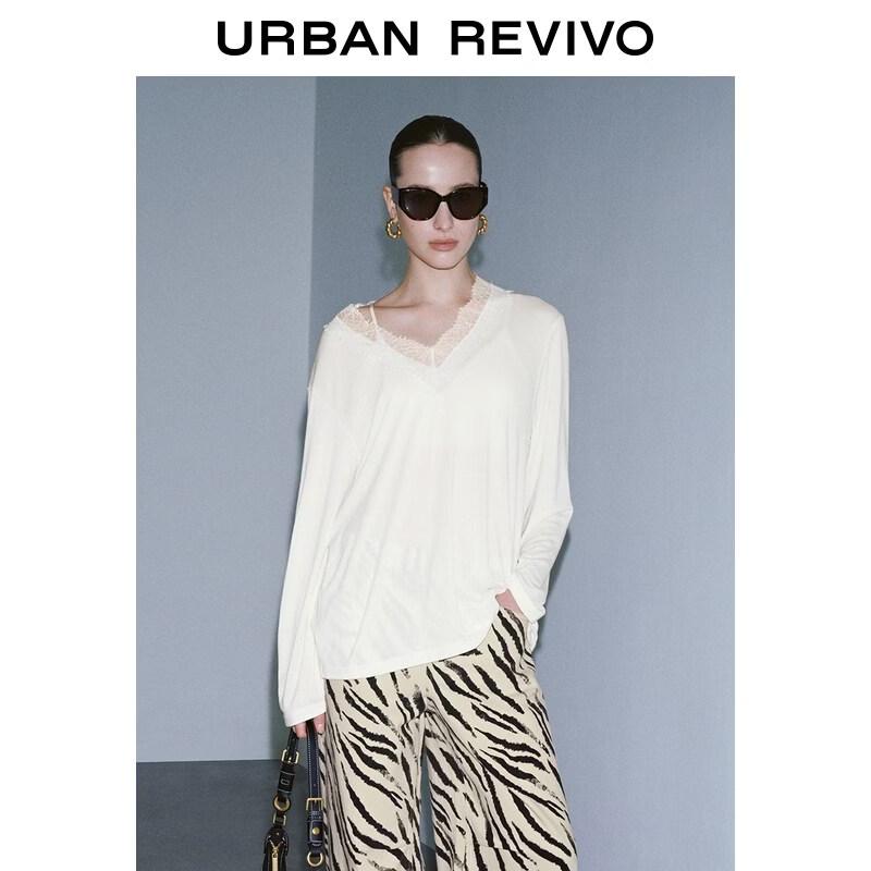 UR Women s Casual Lace Patchwork V-neck Long-Sleeve T-Shirt L
UR Women s Casual Lace Patchwork V-neck Long-Sleeve T-Shirt L