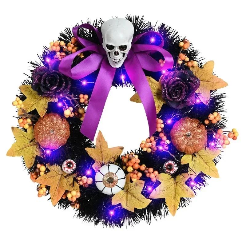 Household Decorative Door Wreath Halloween Pumpkin Skull Wreath Horror Ghost Skull for Party Decoration Holiday Horror a
Household Decorative Door Wreath Halloween Pumpkin Skull Wreath Horror Ghost Skull for Party Decoration Holiday Horror a