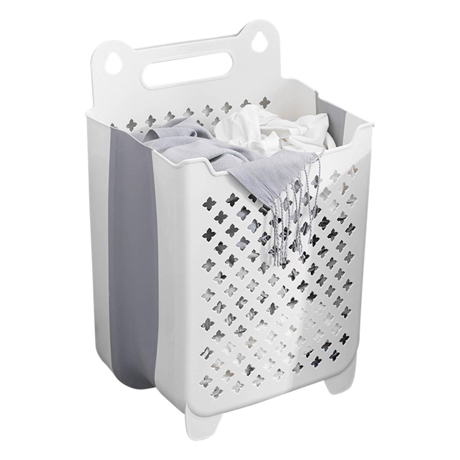 Wall Mounted Collapsible Laundry Basket Large Capacity Hanging Folding Laundry Hamper for Home White XL
Wall Mounted Collapsible Laundry Basket Large Capacity Hanging Folding Laundry Hamper for Home White XL