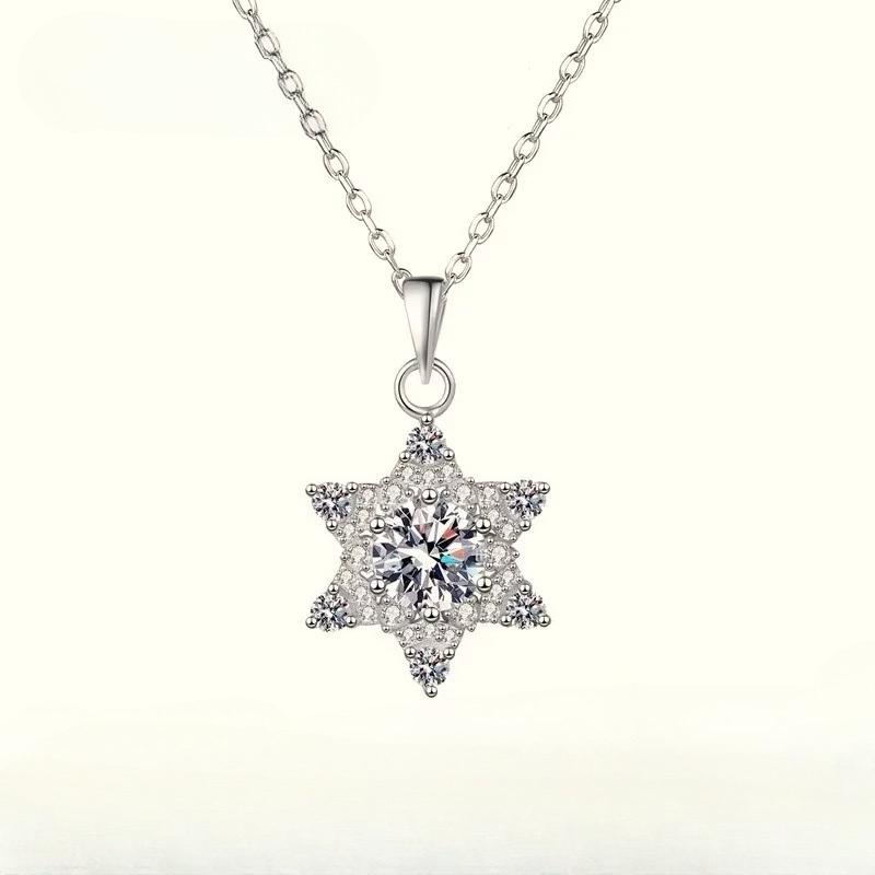 Certified Moissanite Six Pointed Star Pendant Necklace Plated White Gold Lab Diamond Women Wedding Jewelry
Certified Moissanite Six Pointed Star Pendant Necklace Plated White Gold Lab Diamond Women Wedding Jewelry