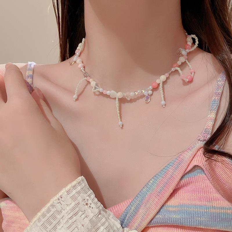 Pearl Love Beaded Necklace Girl Sweet Wind Clavicle Chain Fashion Versatile Niche Simple Necklace
Pearl Love Beaded Necklace Girl Sweet Wind Clavicle Chain Fashion Versatile Niche Simple Necklace