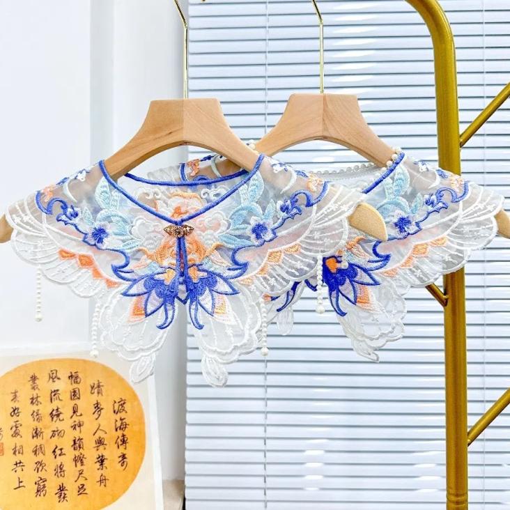 Chinese Style Lace Fake Collar Floral Decoration Shirt Collar Horse Face Skirt purple-pearl collar
Chinese Style Lace Fake Collar Floral Decoration Shirt Collar Horse Face Skirt purple-pearl collar
