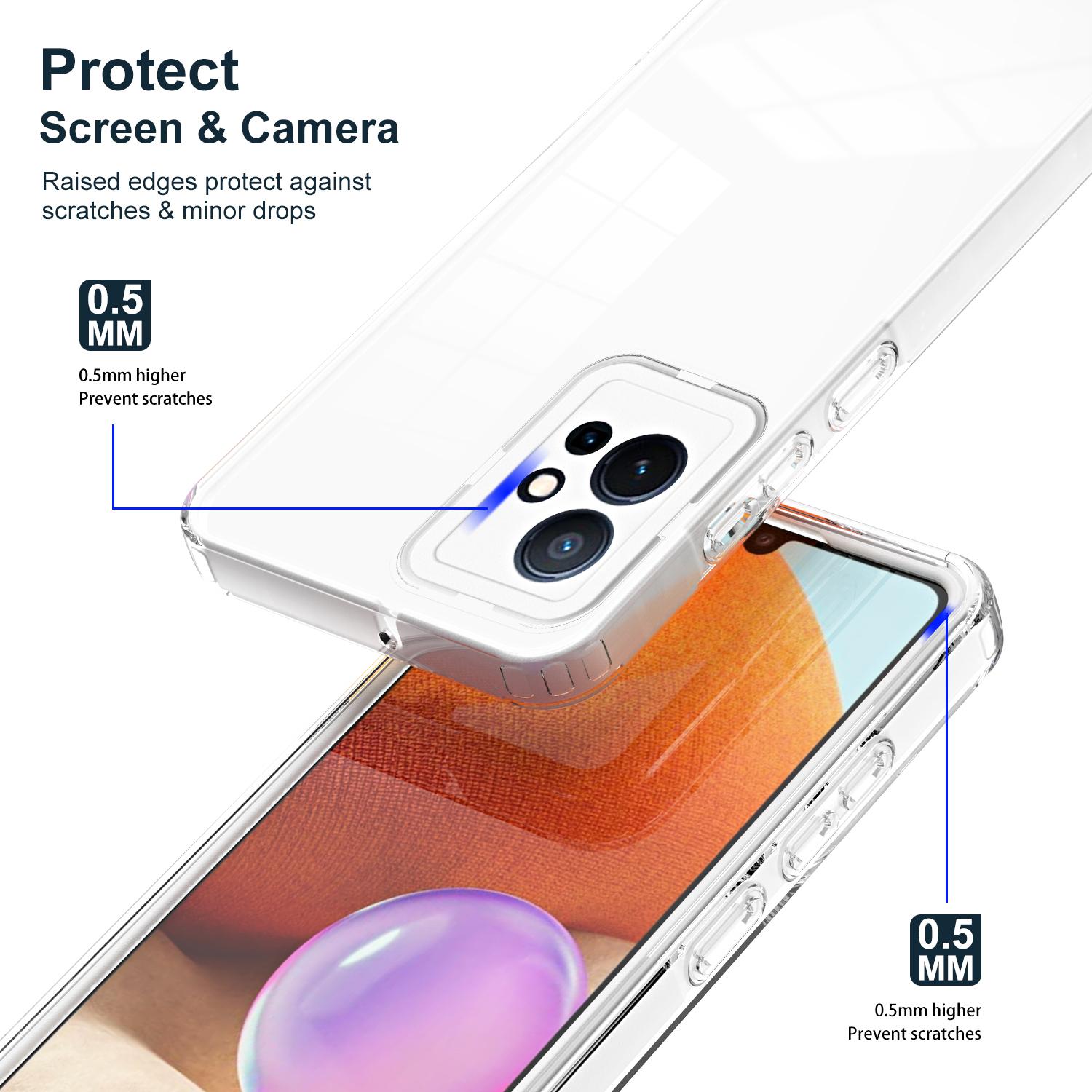 For vivo Y30/Y33s/T1/Y75/Y55 5G 3-in-1 Transparent Phone Cover TPU+PC Camera Protection Back Case White
For vivo Y30/Y33s/T1/Y75/Y55 5G 3-in-1 Transparent Phone Cover TPU+PC Camera Protection Back Case White