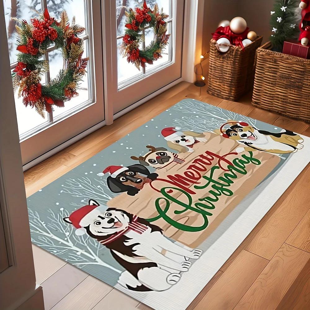 1pc Christmas Dog Mat: Merry & Bright , Holiday Indoor and Outdoor Rear Front Door Welcome Mat Winter Door Mat. 40x60cm
1pc Christmas Dog Mat: Merry & Bright , Holiday Indoor and Outdoor Rear Front Door Welcome Mat Winter Door Mat. 40x60cm