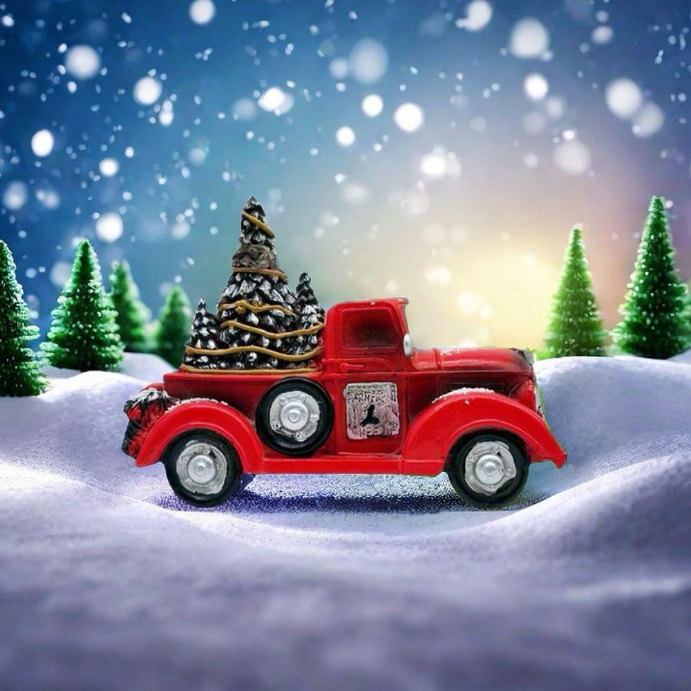Resin Christmas Truck Ornaments Vintage Red Truck Model Xmas Red Truck Decoration Kids Gift
Resin Christmas Truck Ornaments Vintage Red Truck Model Xmas Red Truck Decoration Kids Gift