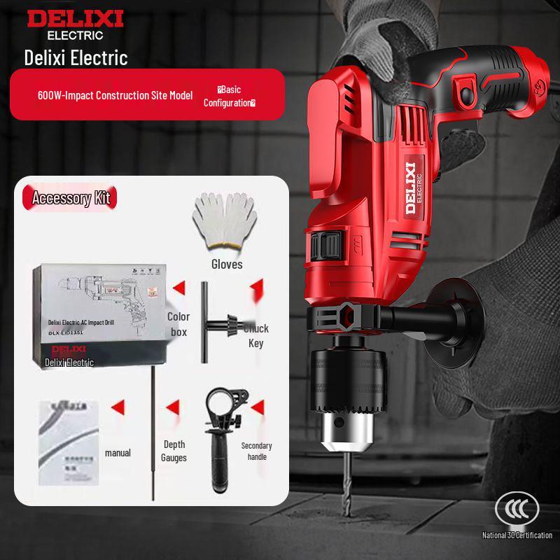 Delixi High Power Multifunctional Electric Hammer Drill & Screwdriver
Delixi High Power Multifunctional Electric Hammer Drill & Screwdriver