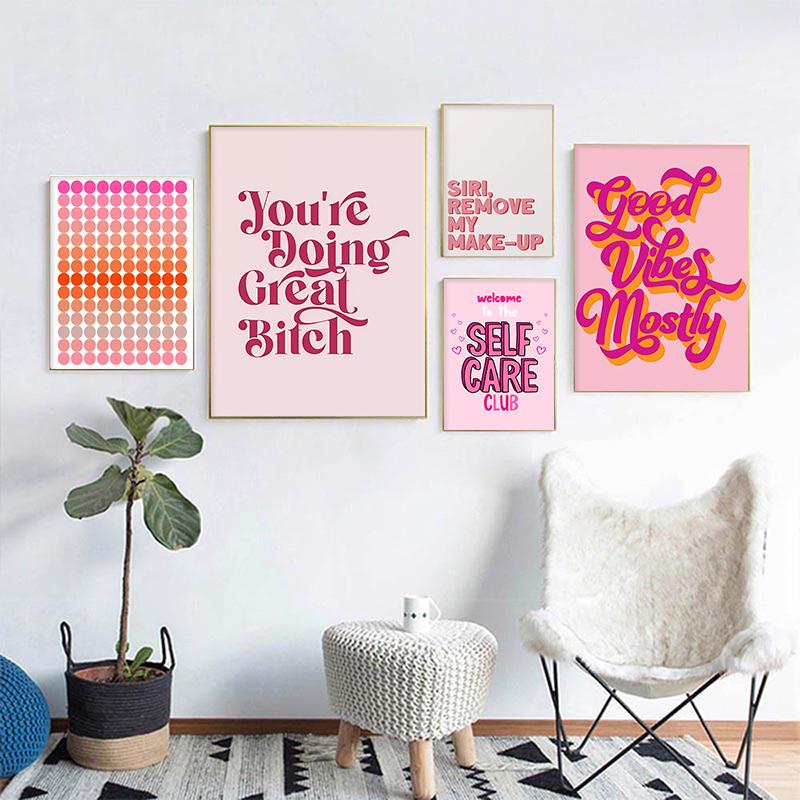Funny Quote Art Poster Pink Makeup Prints Bedroom Home Decor Modern Inspirational Girl Power Dot Self Care Wall Canvas Painting 20x30cm No Framed
Funny Quote Art Poster Pink Makeup Prints Bedroom Home Decor Modern Inspirational Girl Power Dot Self Care Wall Canvas Painting 20x30cm No Framed