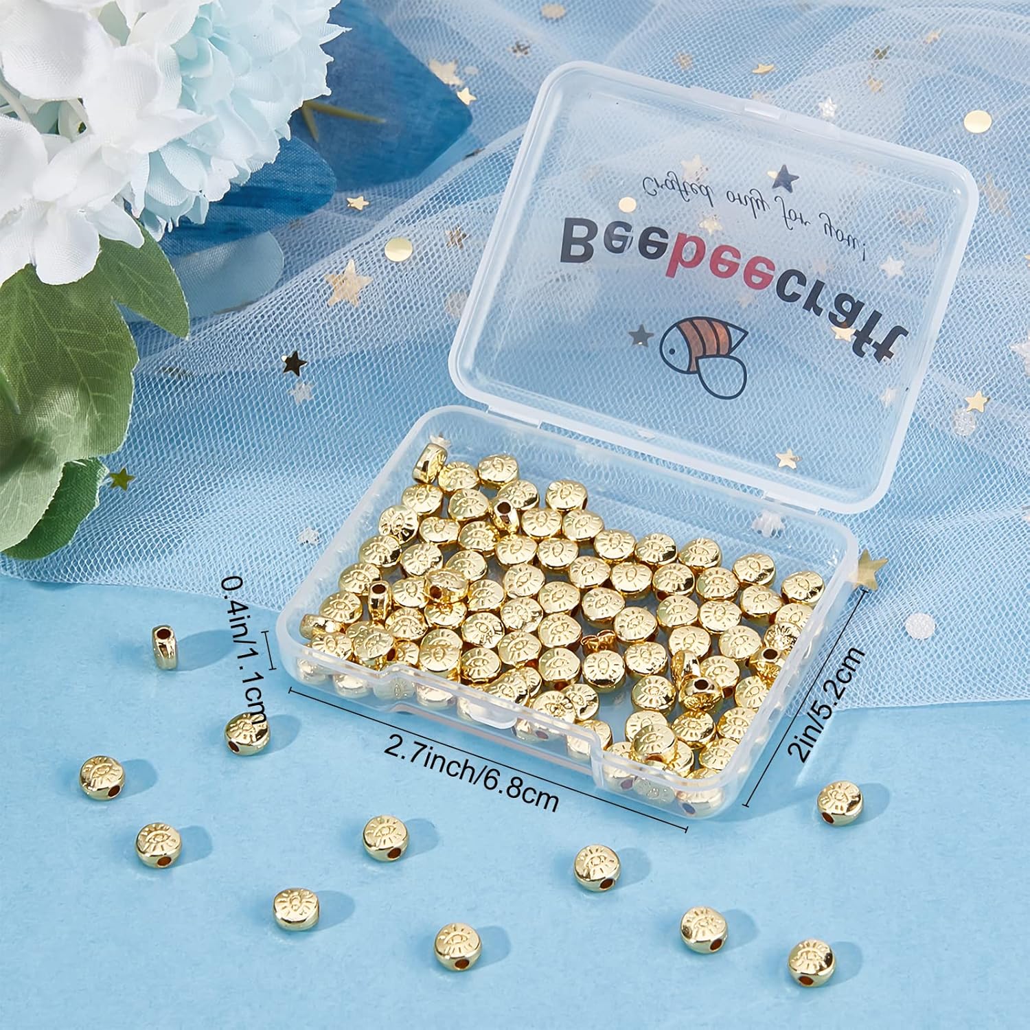 Beebeecraft 100Pcs/Box Evil Eye Spacer Beads 18K Gold Plated Monster Eye Beads Charm 5.5x6mm Loose Jewelry Making Beads for DIY Bracelet Earring серебряный
Beebeecraft 100Pcs/Box Evil Eye Spacer Beads 18K Gold Plated Monster Eye Beads Charm 5.5x6mm Loose Jewelry Making Beads for DIY Bracelet Earring серебряный