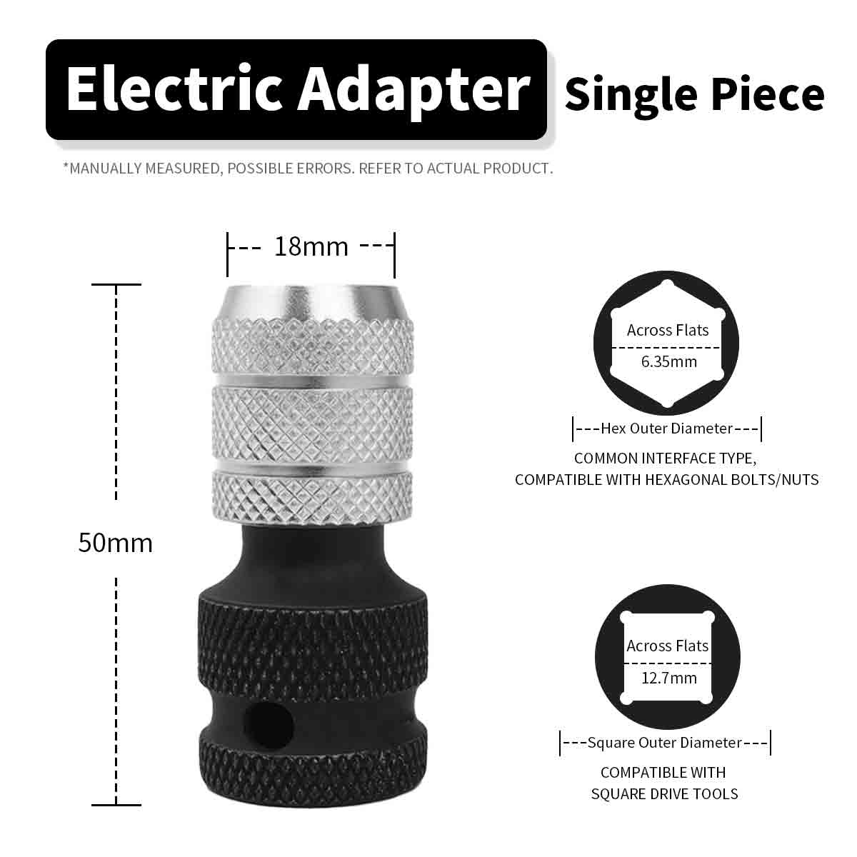 1pc Electric Wrench 1/2 Square Drive To 1/4 Hex Socket Female Adapter Spanner Chuck Converter Impact Air Extended Pneumatic Tool темно-сірий колір
1pc Electric Wrench 1/2 Square Drive To 1/4 Hex Socket Female Adapter Spanner Chuck Converter Impact Air Extended Pneumatic Tool темно-сірий колір