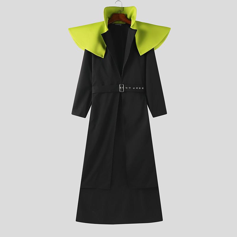 INCERUN Мужские Сшитые Стойка Воротник Длинный Рукав Пояс Талия Косплей Длинные Туники Пальто M зелёный
INCERUN Мужские Сшитые Стойка Воротник Длинный Рукав Пояс Талия Косплей Длинные Туники Пальто M зелёный