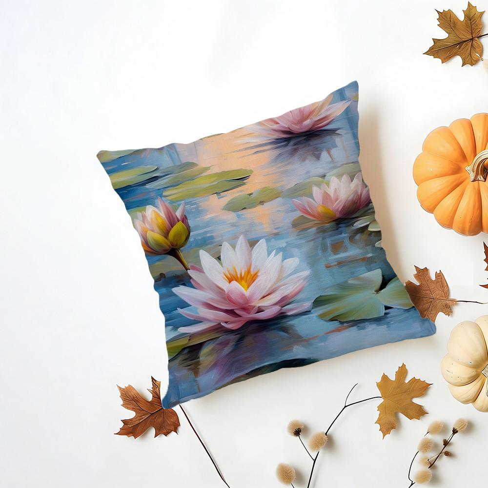 MMonet Water Lilies Cushion Cover Washable Linen Pillowcase Soft for Daily Sofa Bed Home Room Decor 30X30cm
MMonet Water Lilies Cushion Cover Washable Linen Pillowcase Soft for Daily Sofa Bed Home Room Decor 30X30cm
