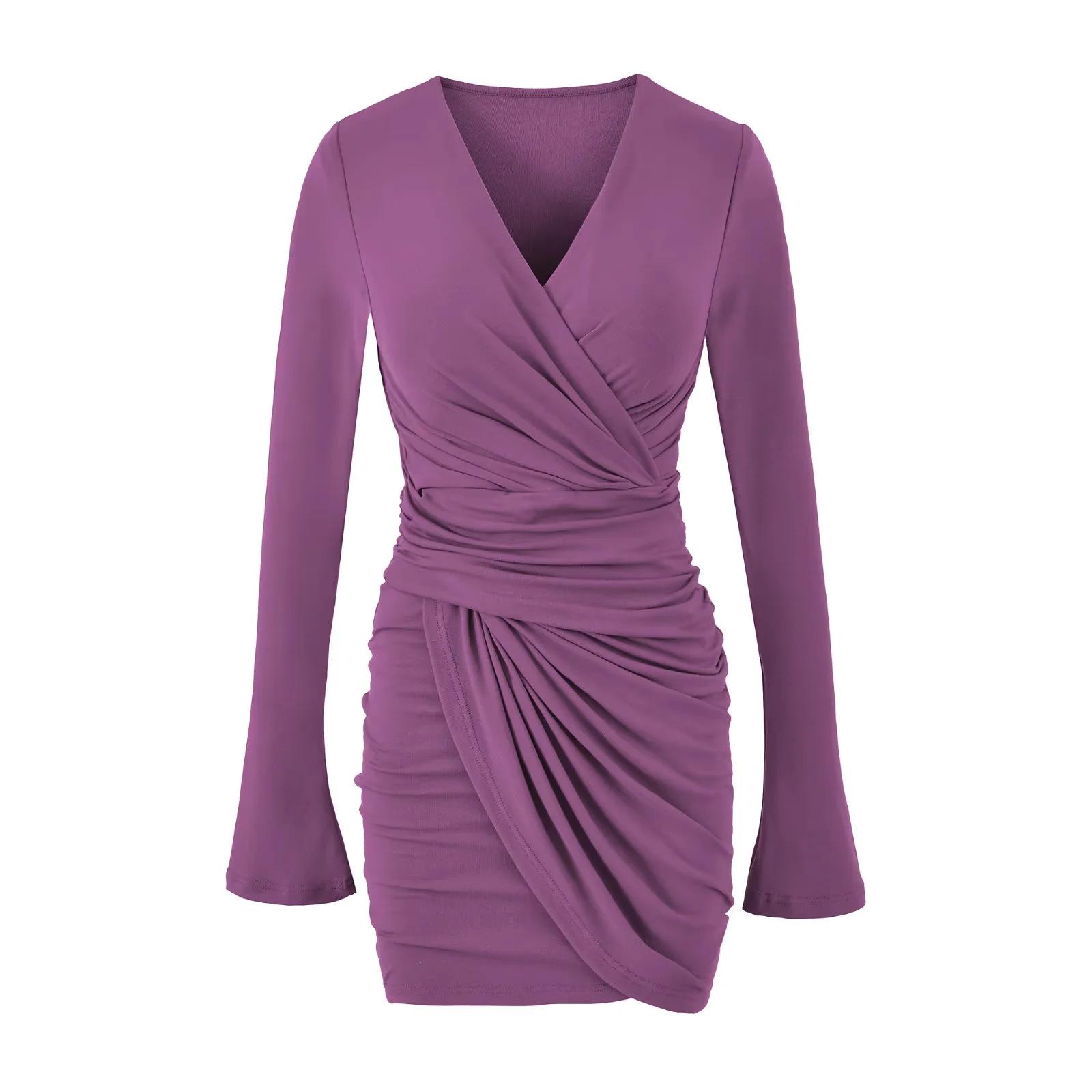 Women s Elegant V-Neck Faux Cashmere Pleated Dress with Chest Pads, Waist-Cinching, Hip-Hugging Fit, Long/Short Sleeves, Slit Skirt Medium
Women s Elegant V-Neck Faux Cashmere Pleated Dress with Chest Pads, Waist-Cinching, Hip-Hugging Fit, Long/Short Sleeves, Slit Skirt Medium