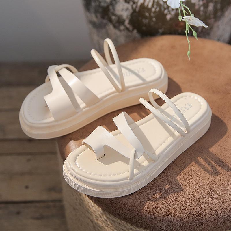 Two wearing beach slippers women s new fashion outer wear thick-soled cover toe thin strap one-word sandals women 35
Two wearing beach slippers women s new fashion outer wear thick-soled cover toe thin strap one-word sandals women 35