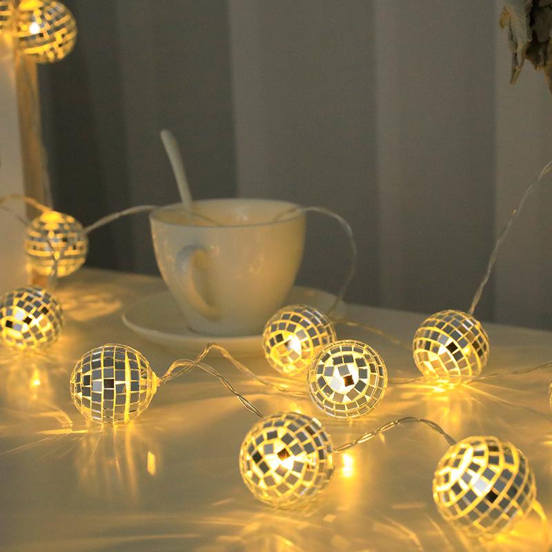 LED Crystal Mirror Ball String Lights for Party & Christmas Decorations 1.8m 10 LEDs 2 Section Steady-on
LED Crystal Mirror Ball String Lights for Party & Christmas Decorations 1.8m 10 LEDs 2 Section Steady-on