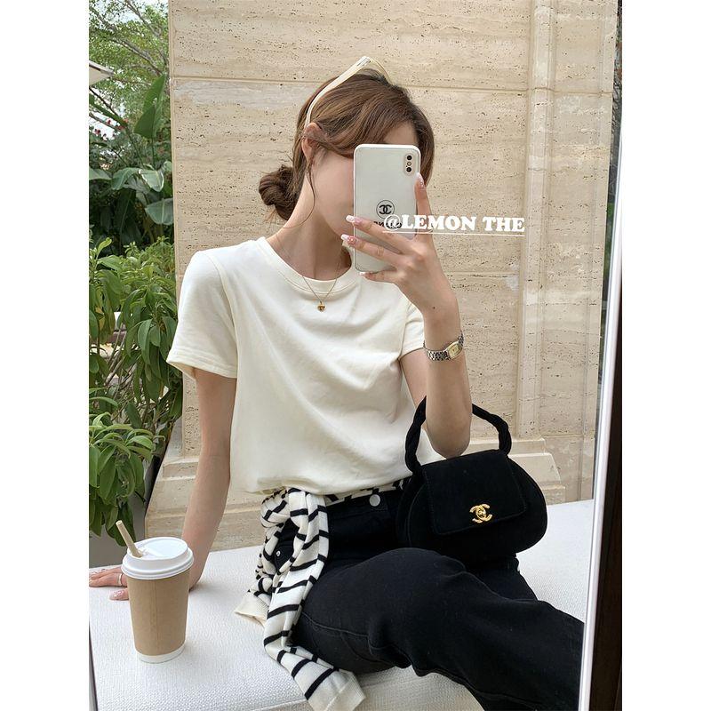 Mint Green Easiest for Match Bandage Dress Fit round Neck Short Sleeve T-Shirt Cream apricot S
Mint Green Easiest for Match Bandage Dress Fit round Neck Short Sleeve T-Shirt Cream apricot S