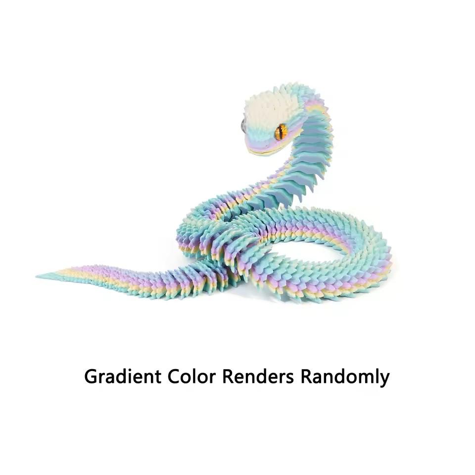 60cm 3D Printed Snake Realistic Snake Statue Movable Joint Fidget Toys Simulation Snake Year Desk Ornament Animal Model Gift 60cm
60cm 3D Printed Snake Realistic Snake Statue Movable Joint Fidget Toys Simulation Snake Year Desk Ornament Animal Model Gift 60cm